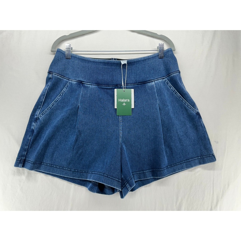 Halara Flex High Waisted Denim Casual Baggy Shorts 4'' with Pockets Size L